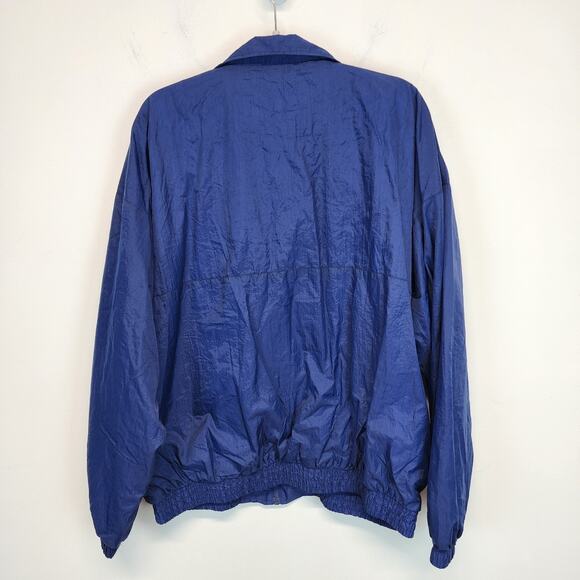 Vintage Wilson Tracksuit Jacket Mens XL Blue White Warmup Classic Fit Retro - Picture 2 of 14